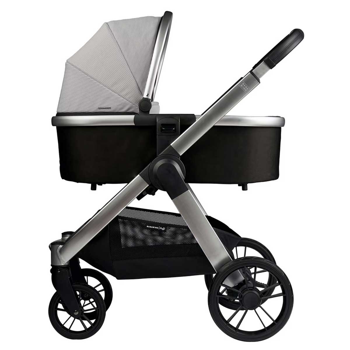 Otroški voziček 3v1 Bababing Raffi Navy Blue + lupinica BeSafe 2