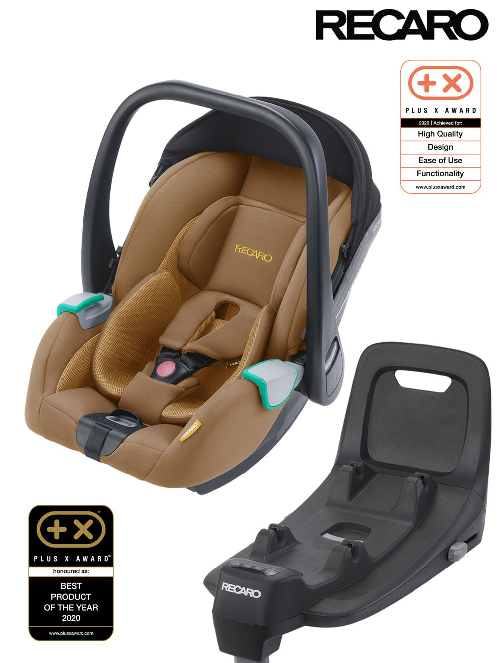 Otroški voziček 4v1 RECARO Sadena + lupinica Avan + Isofix [Sweet Curry] 1