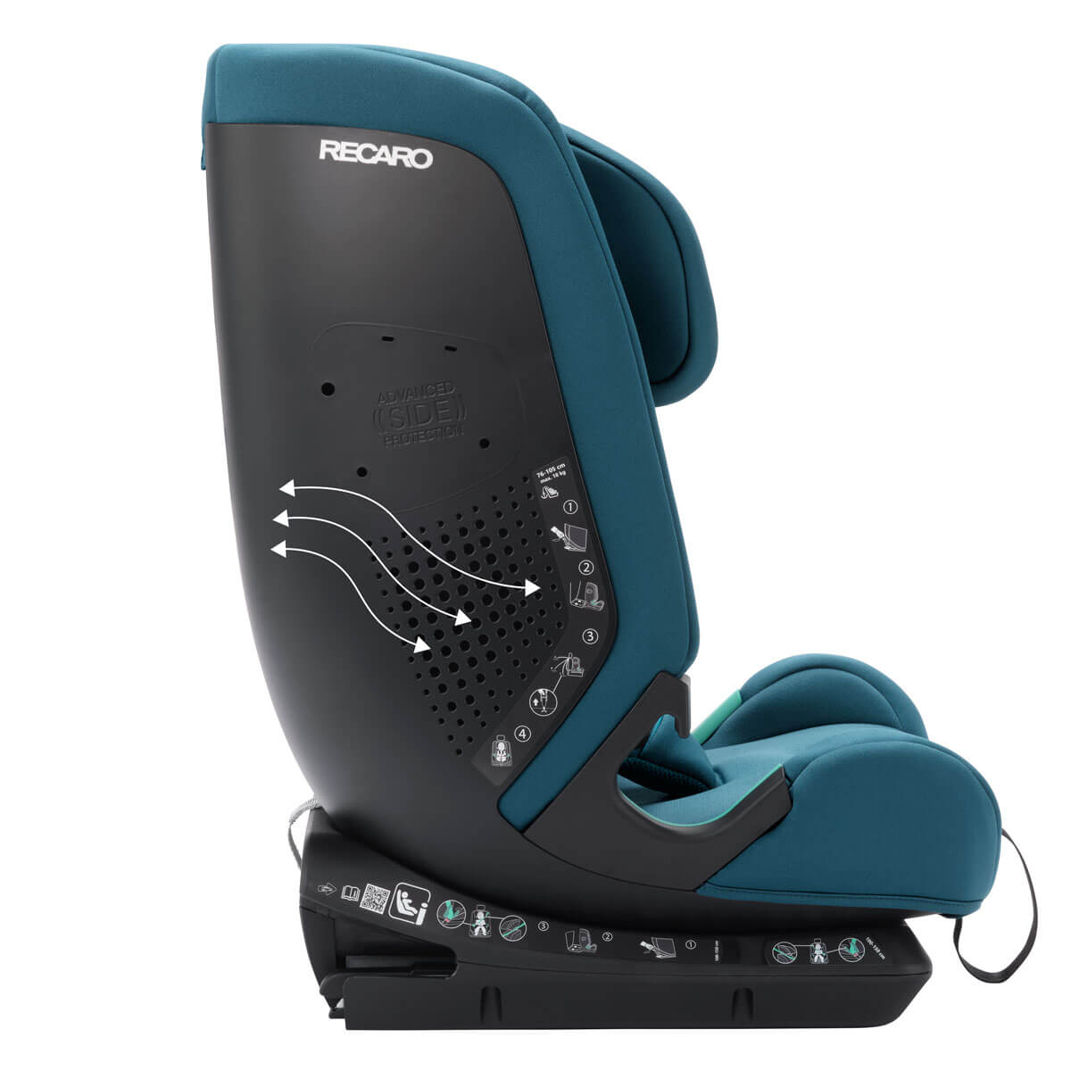 Otroški avtosedež RECARO Toria Elite i-Size [76 – 150 cm] Prime Frozen Blue 8