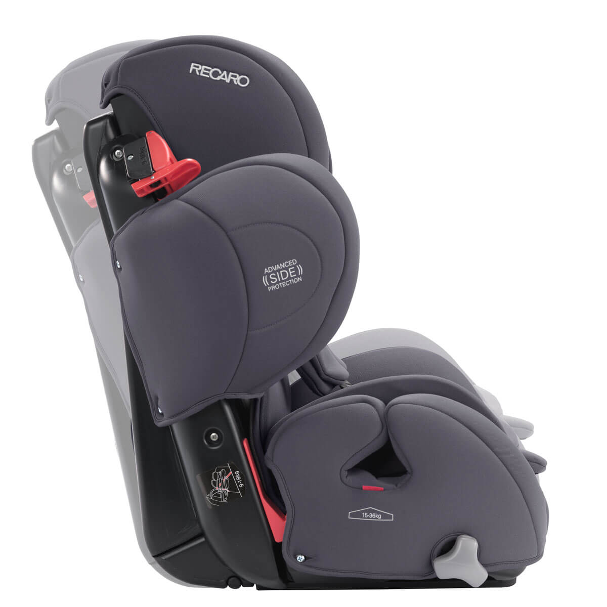 Otroški avtosedež RECARO Young Sport HERO [9-36 kg] Mat Black  + Poletna prevleka 4