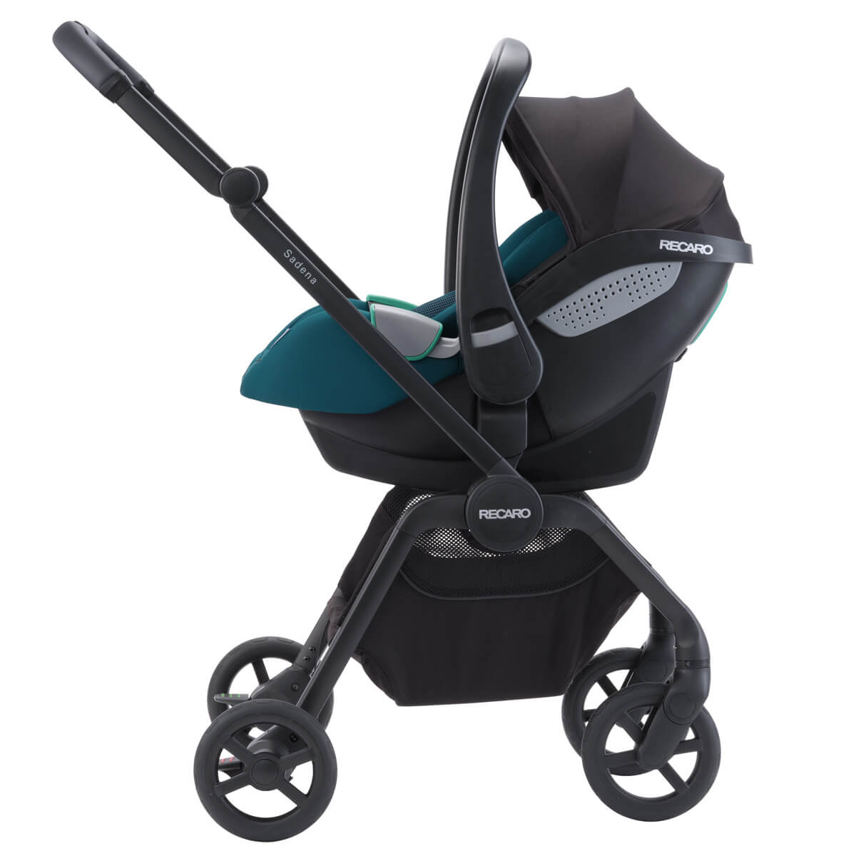 Otroški voziček 3v1 RECARO Sadena [Night Black] + lupinica Besafe 4