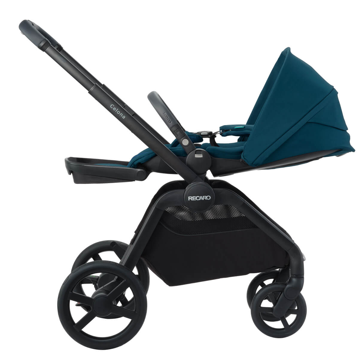 Otroški voziček 2v1 RECARO Celona s košaro za dojenčka [Night Black] 10