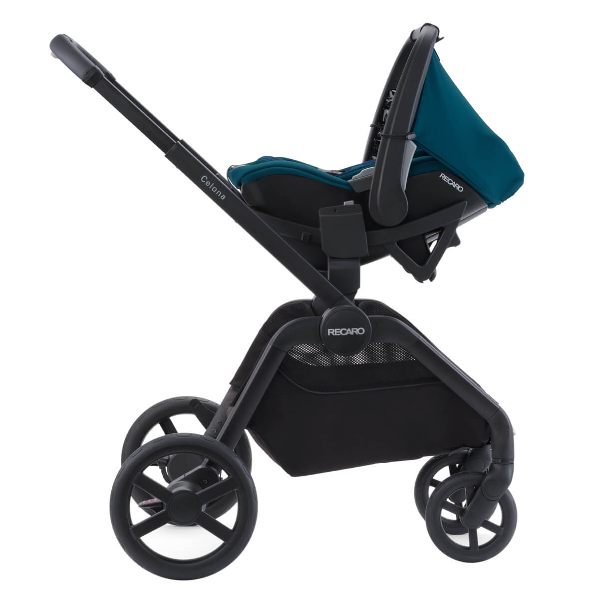 Otroški voziček 2v1 RECARO Celona s košaro za dojenčka [Mat Black] 15