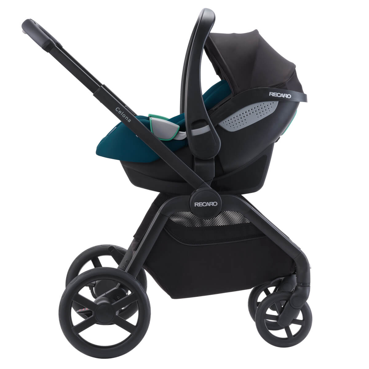 Otroški voziček 2v1 RECARO Celona s košaro za dojenčka [Teal Green] 22