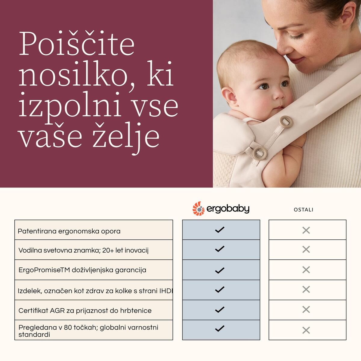 E08 Nosilka Ergobaby Adapt Soft Flex Mesh Kvarc roza