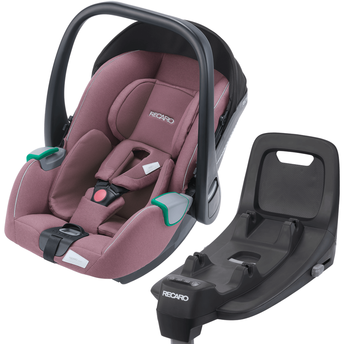 Otroški voziček 4v1 RECARO Sadena + lupinica Avan + Isofix [Pale Rose] 1