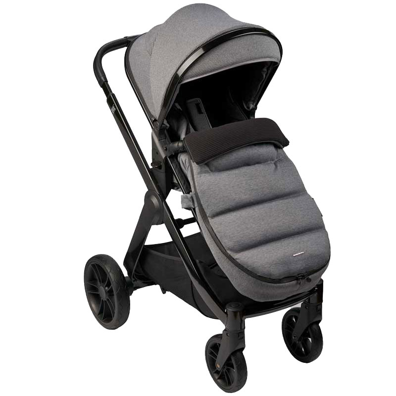 Otroški voziček 3v1 Bababing Raffi Anthra Grey + lupinica BeSafe 15