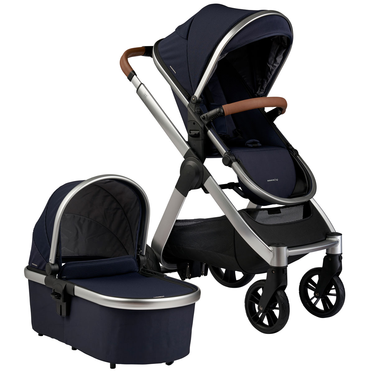 Otroški voziček 4v1 Bababing Raffi Navy Blue+ RECARO Salia Elite 12