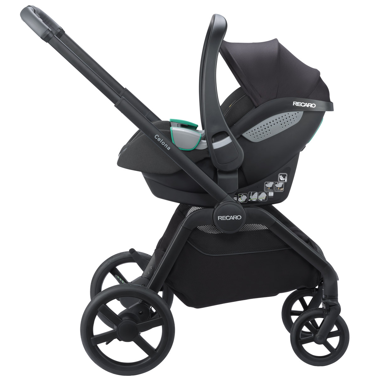 Otroški avtosedež RECARO Avan i-Size [40 – 83 cm] Fibre Black + Isofix baza 13