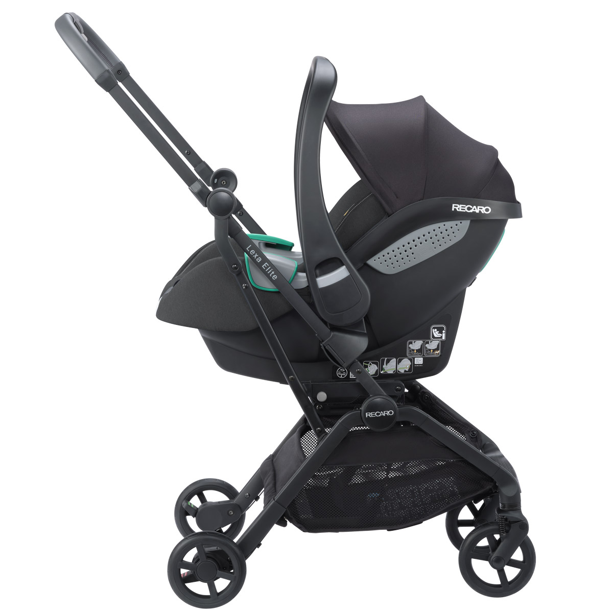 Otroški avtosedež RECARO Avan i-Size [40 – 83 cm] Fibre Black + Isofix baza 12