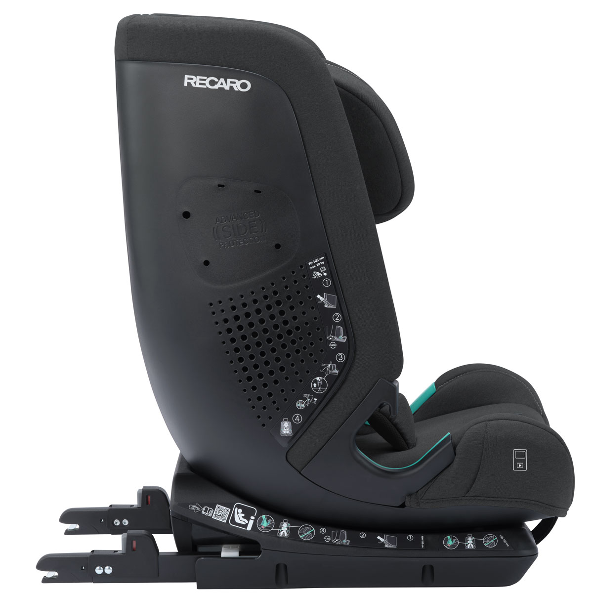 Otroški avtosedež RECARO Toria Elite i-Size [76–150 cm] Fibre Black 4