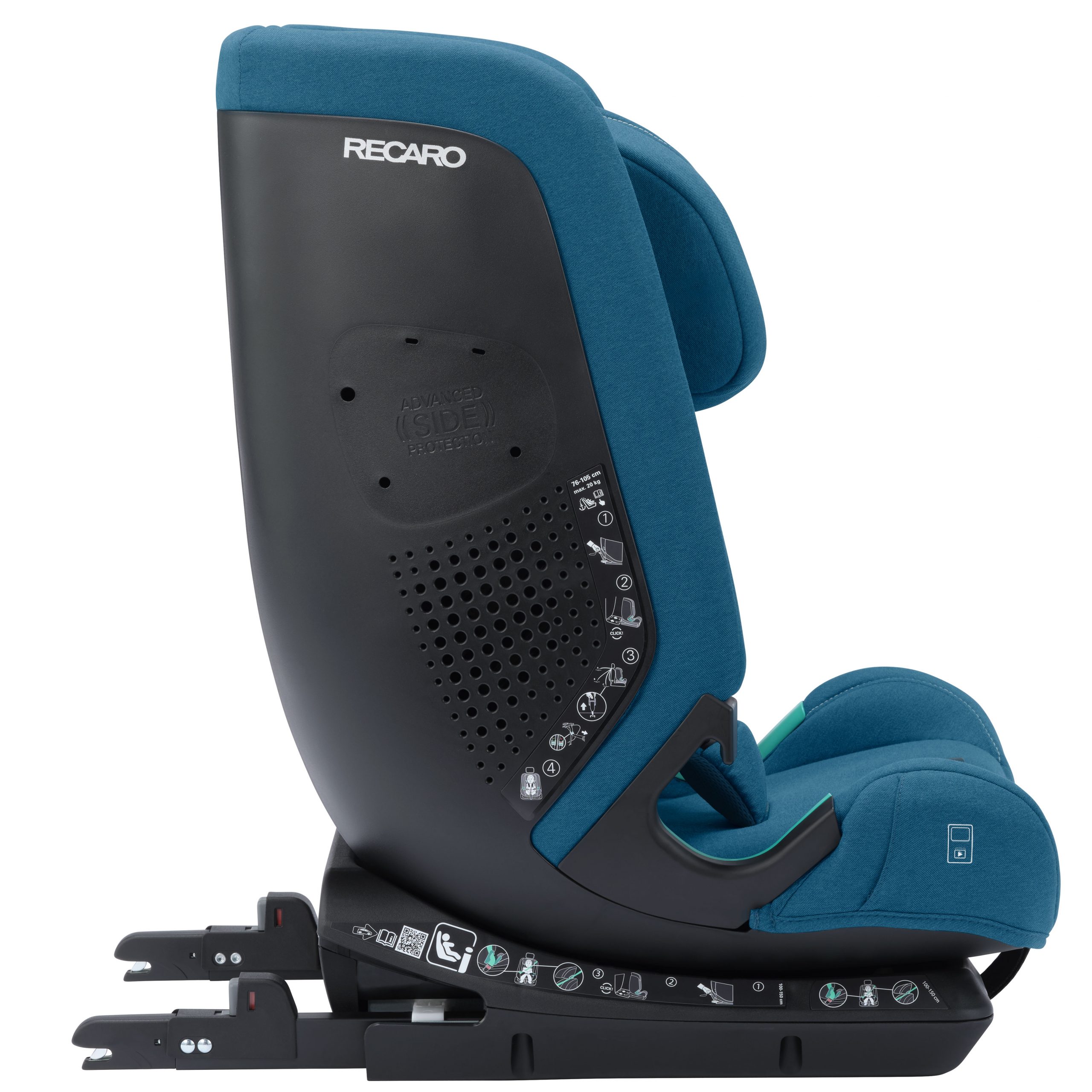Otroški avtosedež RECARO Toria Elite i-Size [76–150 cm] Steel Blue + Air 9