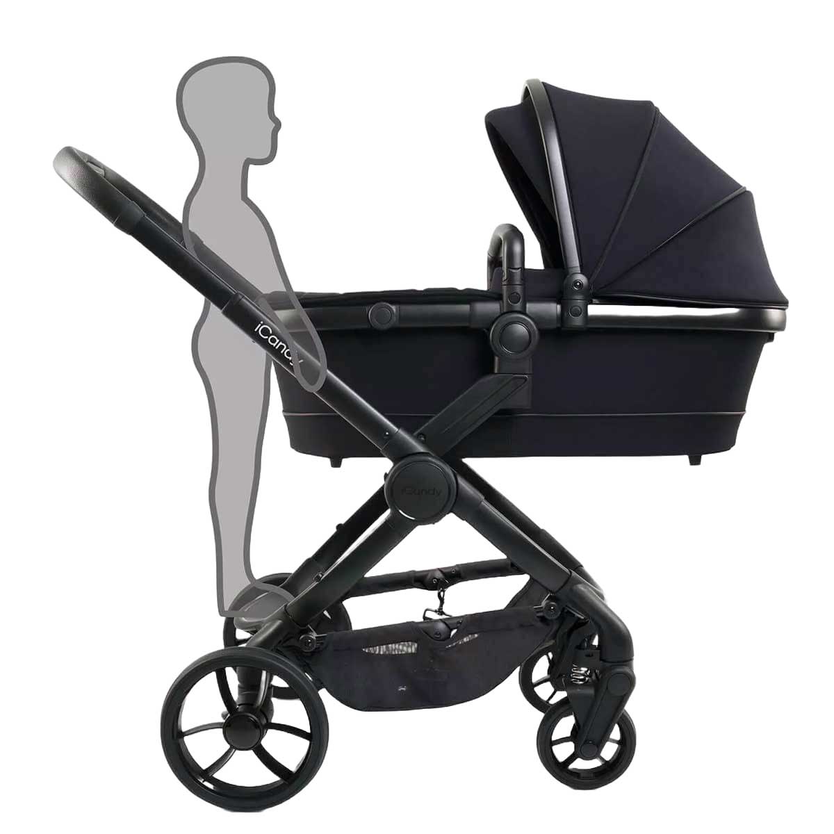 Otroški voziček 4v1 iCandy Peach 7 [Black] + RECARO Avan + baza 2