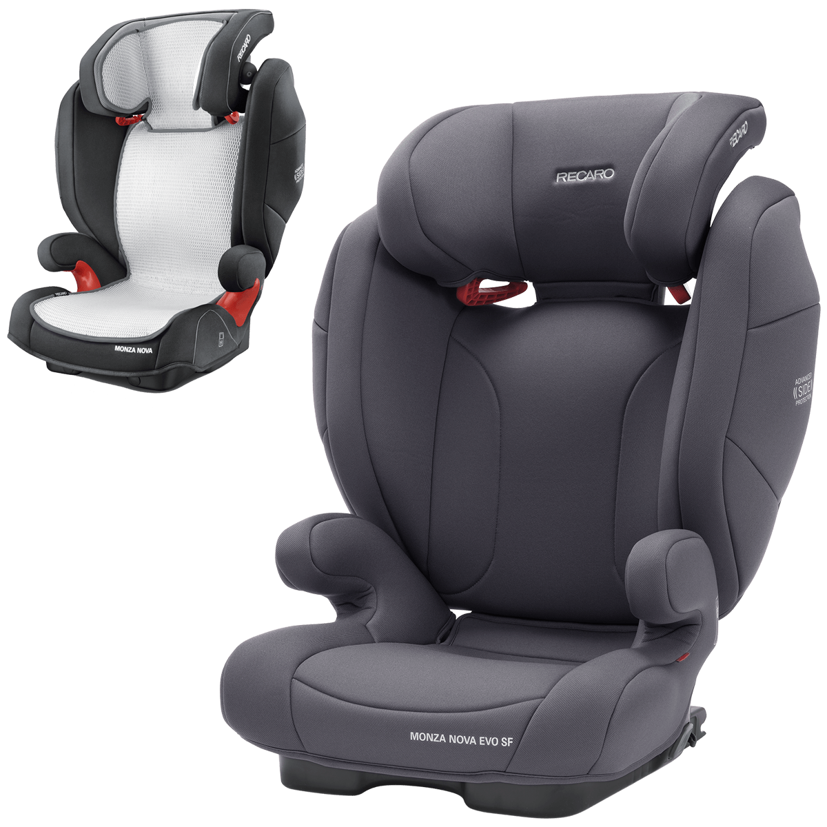 Otroški avtosedež RECARO Monza Nova Evo SF [15-36 kg] Simply Grey + Poletna prevleka