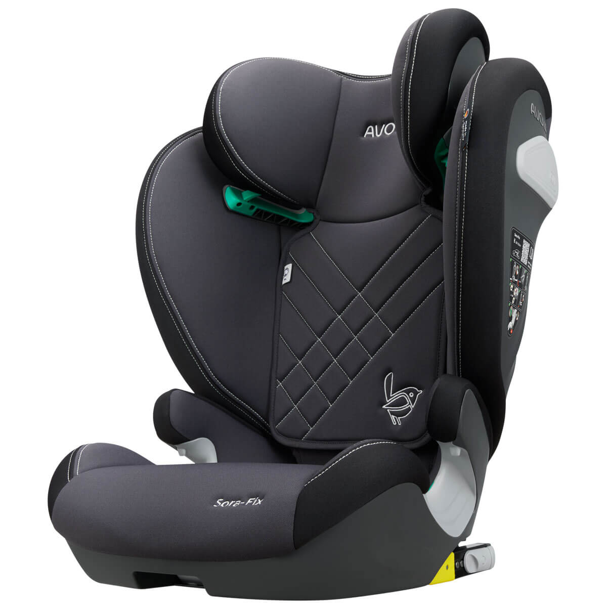 Otroški avtosedež AVOVA Sora-Fix i-Size [100-150 cm] Grey Black 10