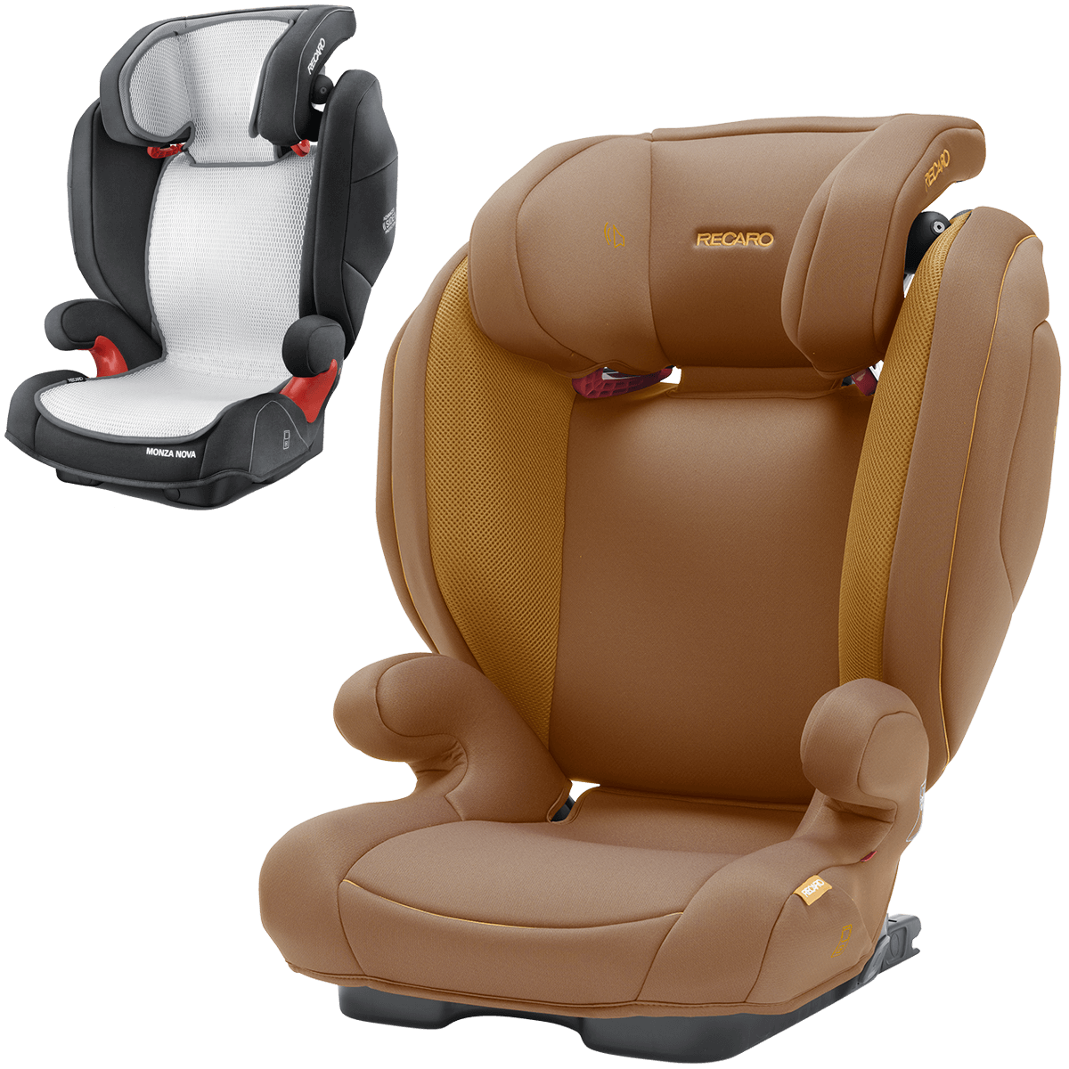 Otroški avtosedež RECARO Monza Nova 2 Seatfix [15-36 kg] Sweet Curry + Poletna prevleka