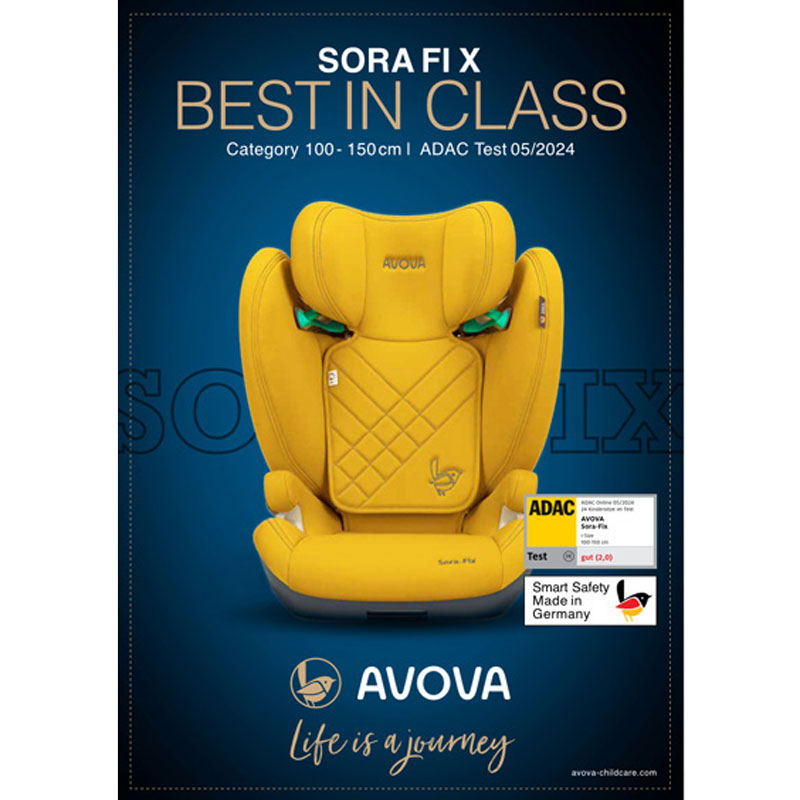 Otroški avtosedež AVOVA Sora-Fix i-Size [100-150 cm] Red 2