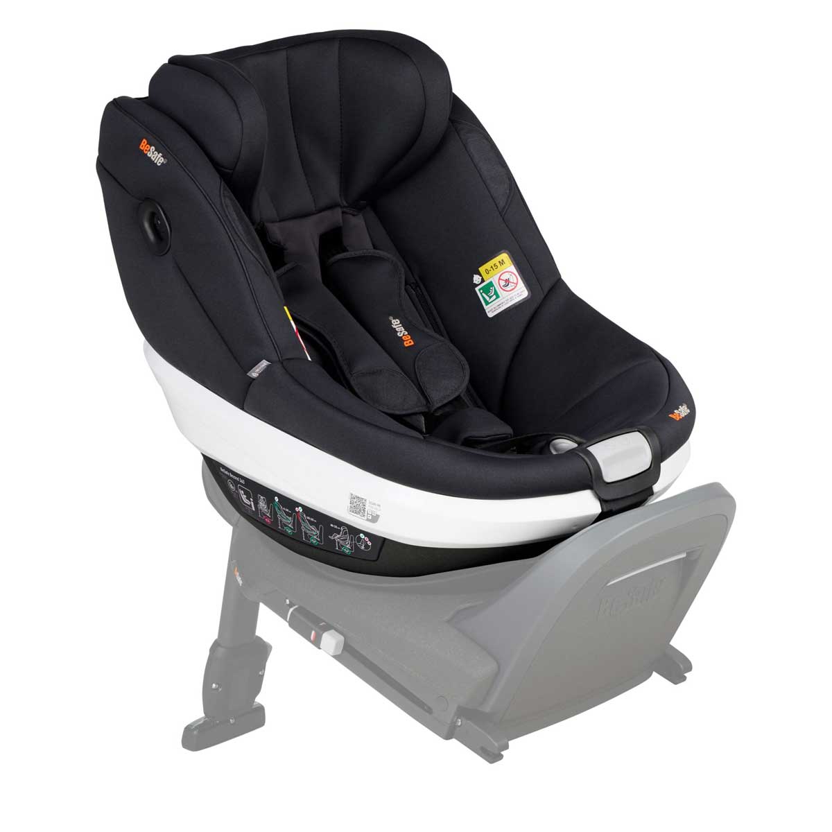 Otroški avtosedež BeSafe Beyond 360 [61-125 cm] Black Soft Breeze 1