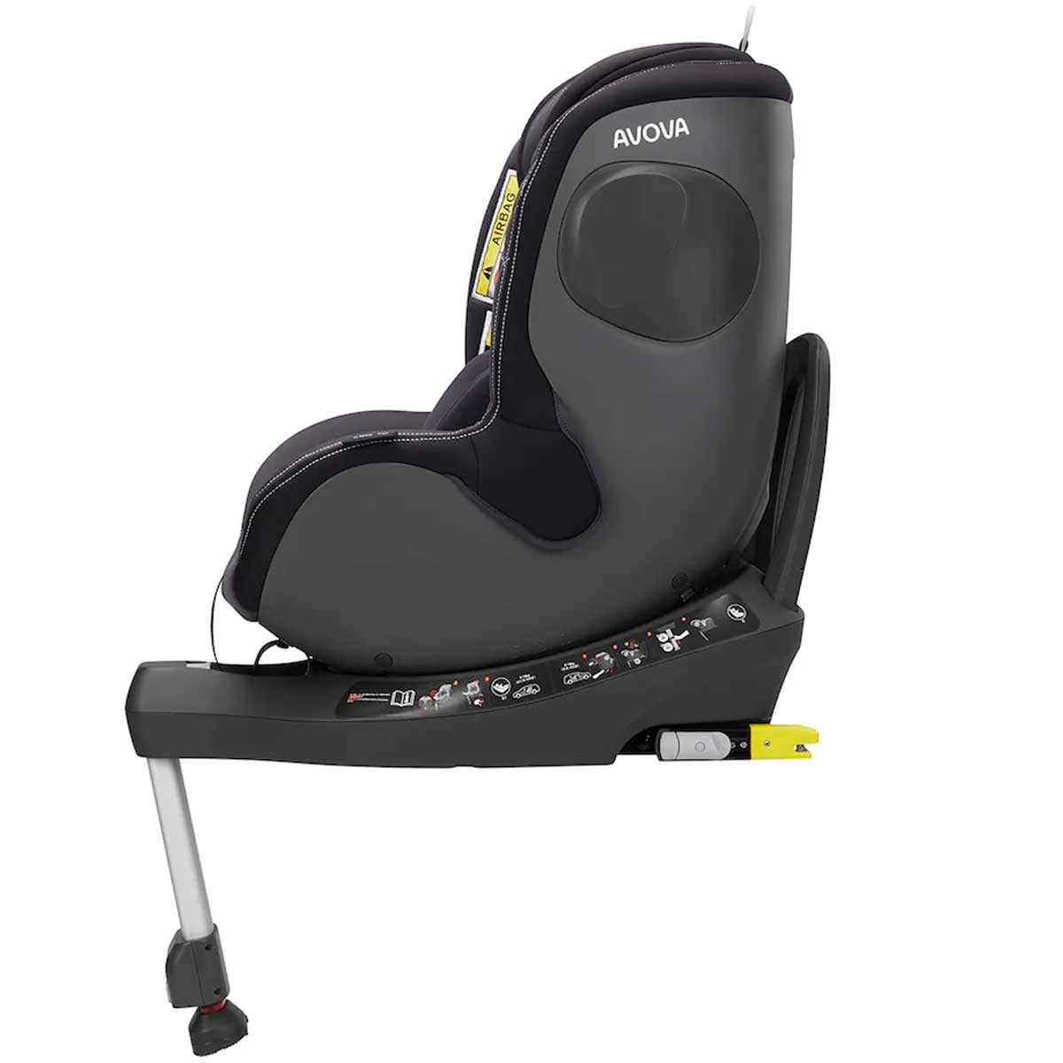 Otroški avtosedež AVOVA Sperber-Fix 61 [61-105 cm] Grey Black 2