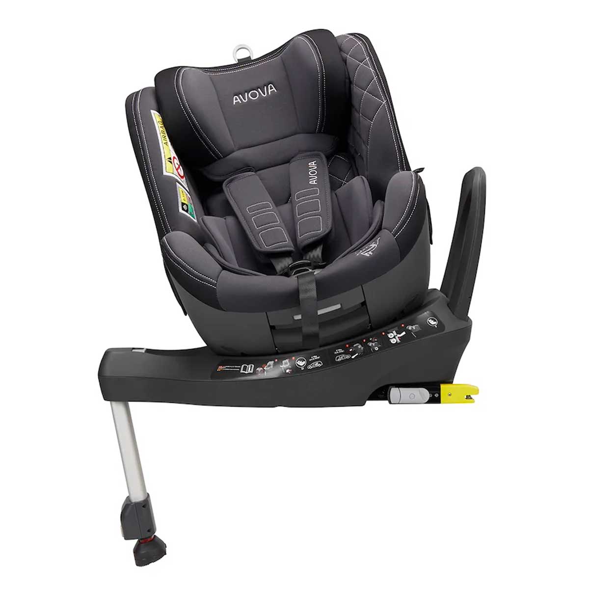 Otroški avtosedež AVOVA Sperber-Fix 61 [61-105 cm] Grey Black 3