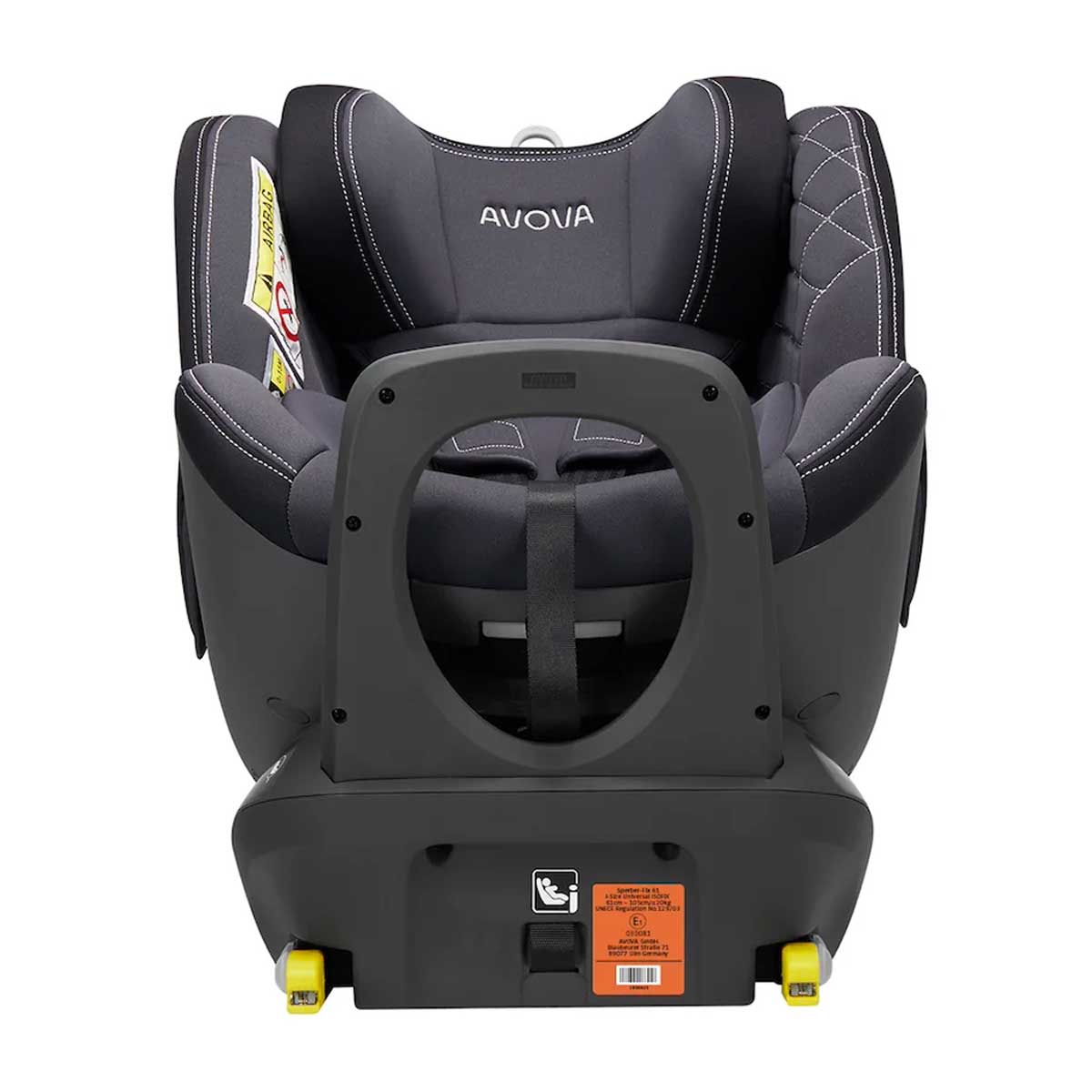 Otroški avtosedež AVOVA Sperber-Fix 61 [61-105 cm] Grey Black 4