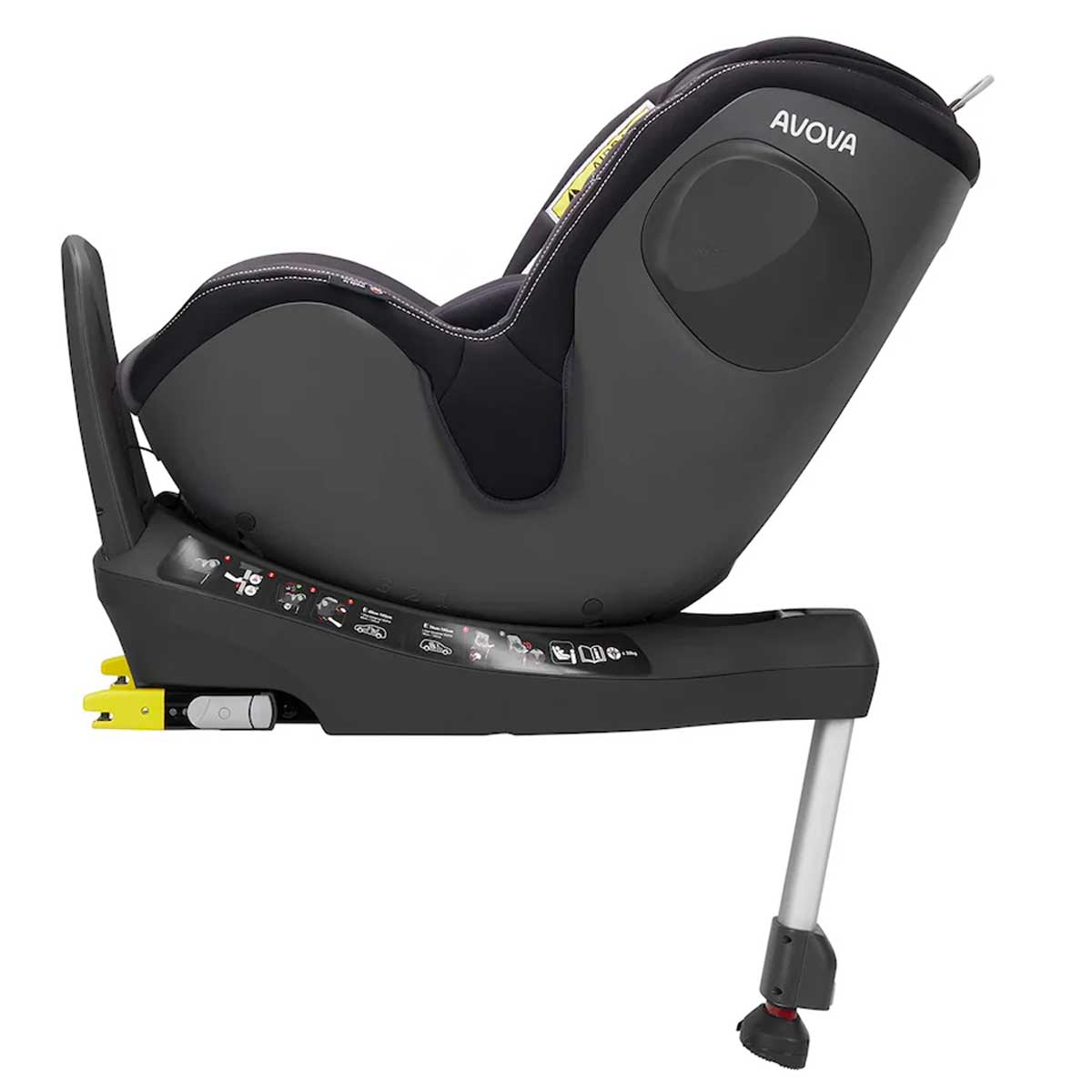 Otroški avtosedež AVOVA Sperber-Fix 61 [61-105 cm] Grey Black 7