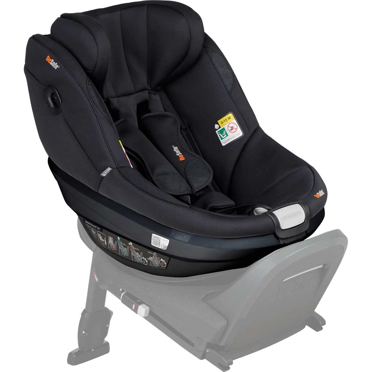 Otroški avtosedež BeSafe Beyond² 360 [61-125 cm] Black Soft Breeze + baza 1