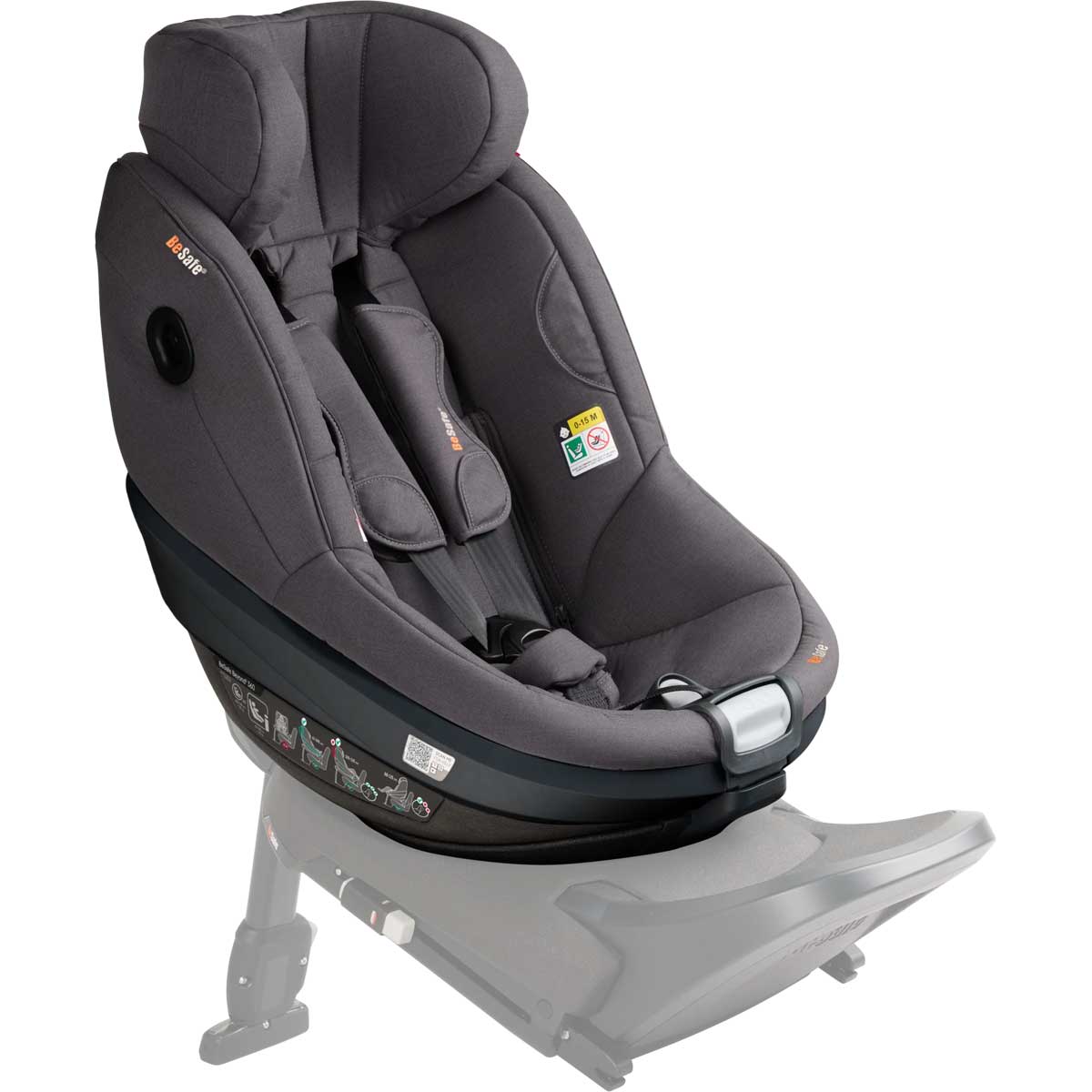 Otroški avtosedež BeSafe Beyond² 360 [61-125 cm] Dark Grey Melange + baza 3