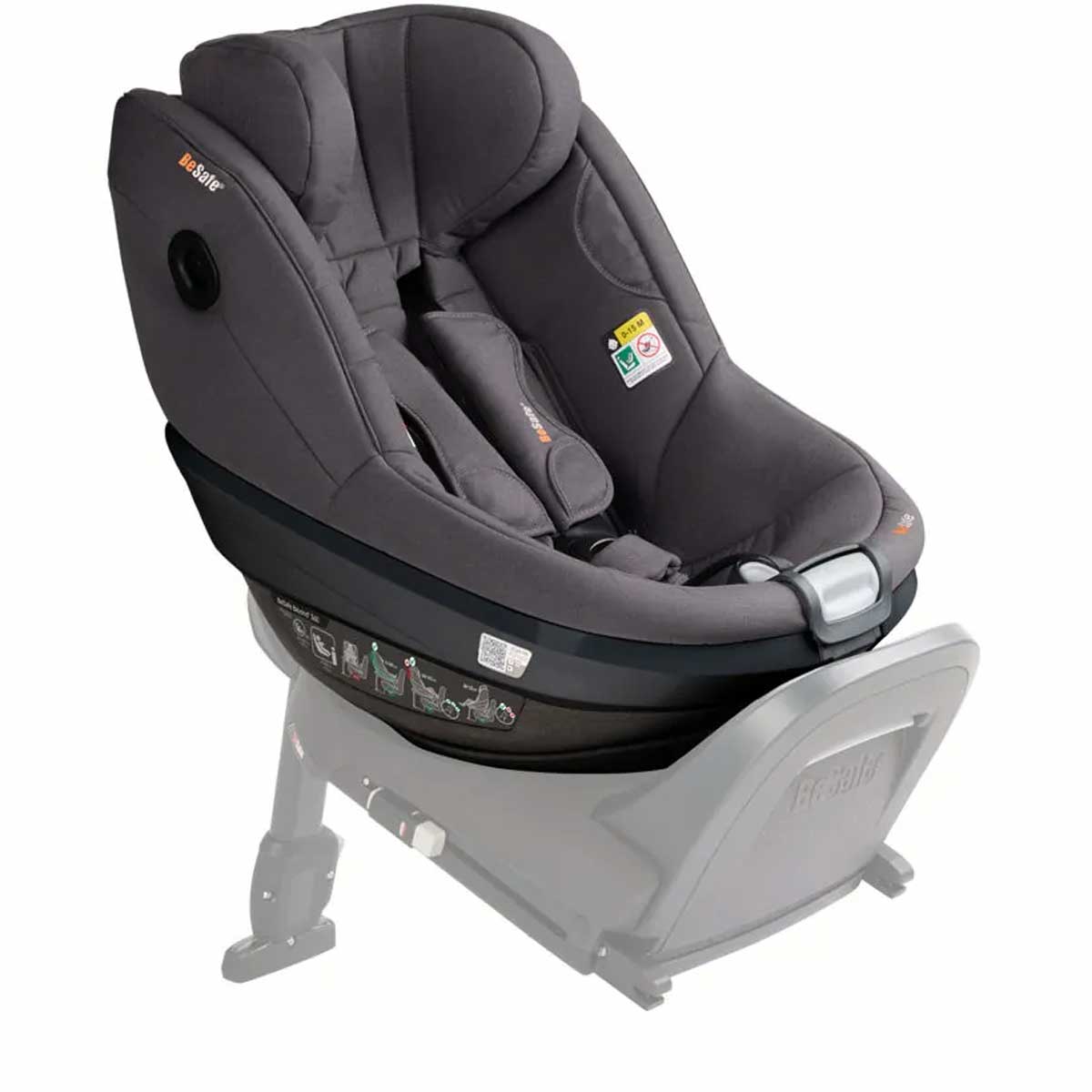 Otroški avtosedež BeSafe Beyond² 360 [61-125 cm] Dark Grey Melange + baza 4