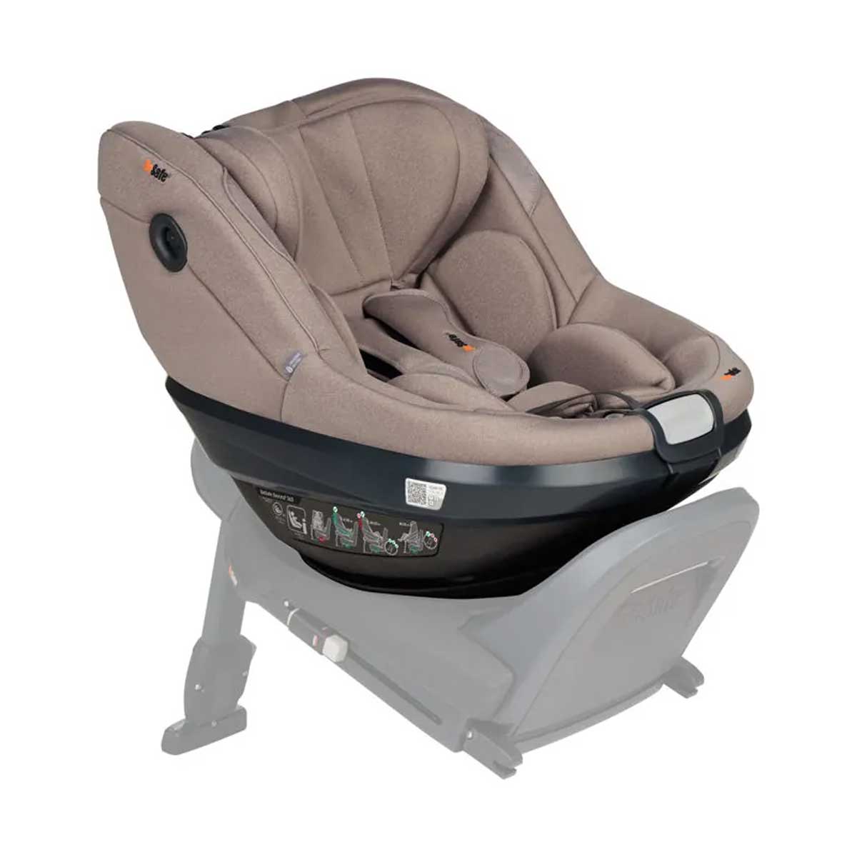 Otroški avtosedež BeSafe Beyond² 360 [61-125 cm] Dark Sand Soft Breeze + baza 4