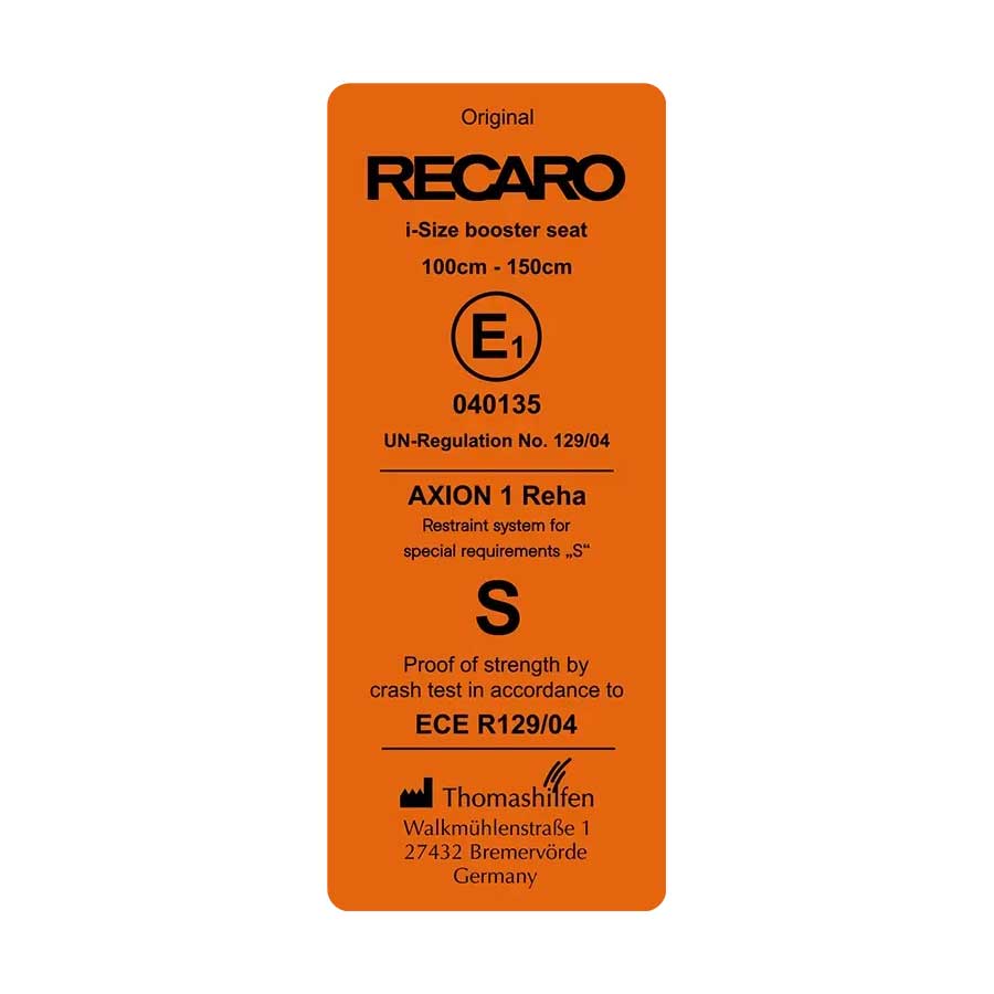 RECARO Axion 1 Reha 1 test