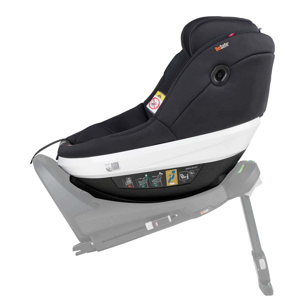 Otroški avtosedež BeSafe Beyond RF [61-125 cm] Black Soft Breeze + baza 1