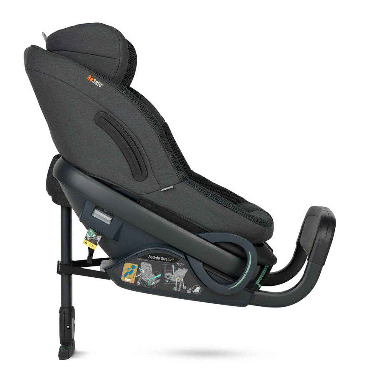 Otroški avtosedež BeSafe Stretch² [61-125 cm] Anthracite mesh temno siva 3