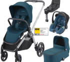 Otroški voziček 4v1 RECARO Celona + lupinica Avan + Isofix [Teal Green]