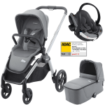Otroški voziček 3v1 RECARO Celona [Silent Grey]+ lupinica Besafe
