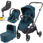 Otroški voziček 4v1 RECARO Sadena + lupinica Avan + Isofix [Teal Green]