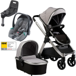 Otroški voziček 4v1 Bababing Raffi Vapour Grey + RECARO Avan + Isofix