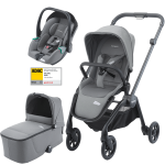 Otroški voziček 3v1 RECARO Sadena + lupinica Avan [Silent Grey]