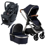 Otroški voziček 4v1 Bababing Raffi Navy Blue+ RECARO Salia Elite