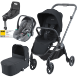 Otroški voziček 4v1 RECARO Sadena + lupinica Avan + Isofix [Night Black]