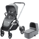Otroški voziček 2v1 RECARO Celona s košaro za dojenčka [Silent Grey]