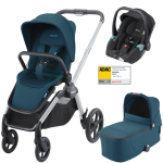 Otroški voziček 3v1 RECARO Celona + lupinica Avan [Teal Green]