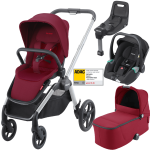 Otroški voziček 4v1 RECARO Celona + lupinica Avan + Isofix [Garnet Red]