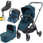 Otroški voziček 4v1 RECARO Sadena + lupinica Avan + Isofix [Teal Green]