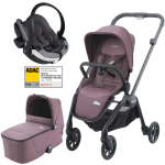 Otroški voziček 3v1 RECARO Sadena [Pale Rose] + lupinica Besafe