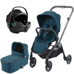 Otroški voziček 3v1 RECARO Sadena [Teal Green] + lupinica AXKID