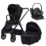 Otroški voziček 4v1 Bababing Raffi 2.0 [Gloss Black] + lupinica AXKID + baza