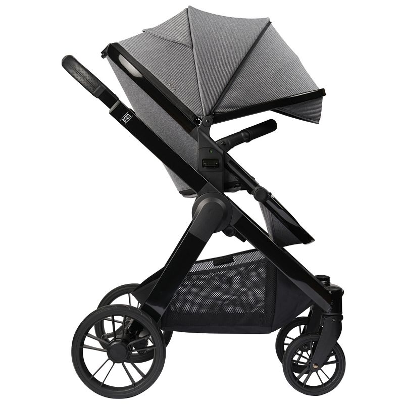 Otroški voziček 3v1 Bababing Raffi Anthra Grey + lupinica BeSafe 10