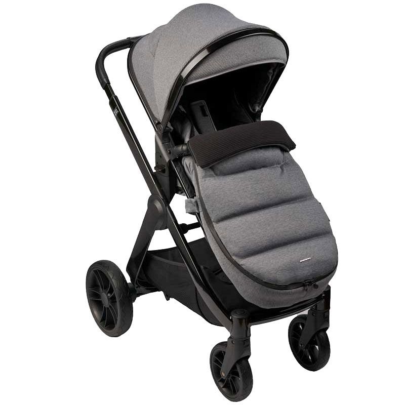 Otroški voziček 3v1 Bababing Raffi Anthra Grey + lupinica BeSafe 15