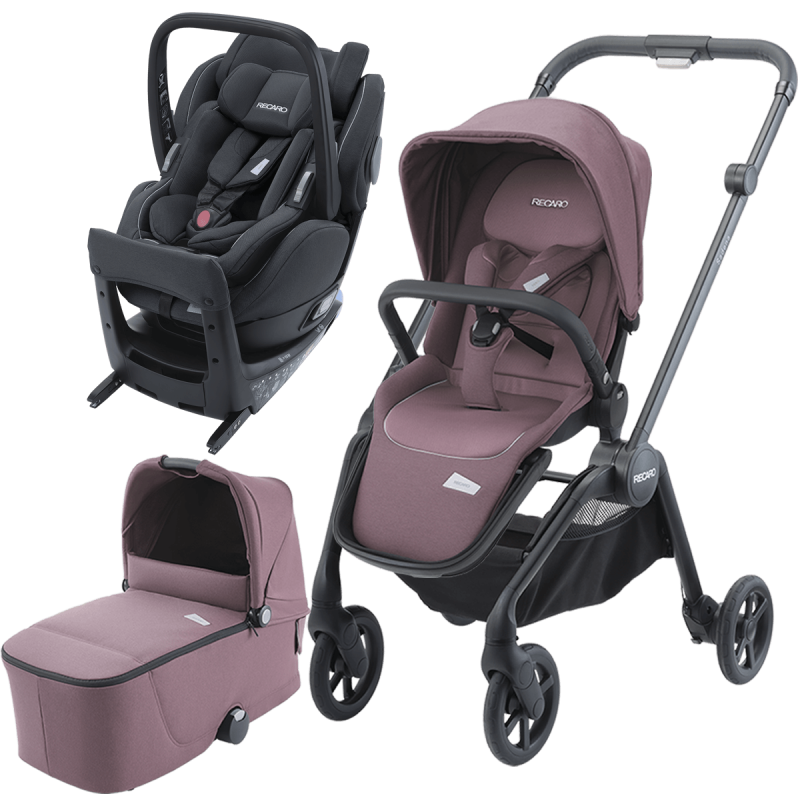 Otroški voziček 4v1 RECARO Sadena + avtosedež Salia Elite [Pale Rose]